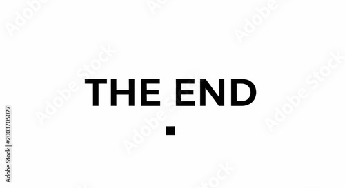 The end of a cinematic film.