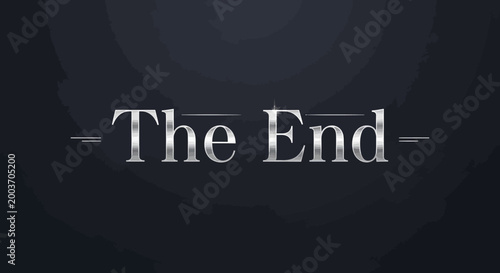 The end of a cinematic movie.