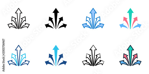 Group dynamics icons set multiple style collection. Editable stroke 

