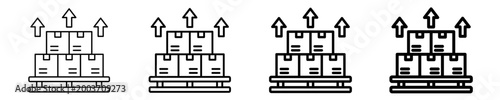 Warehouse Loading  Icon Set Diffrent Style Collection