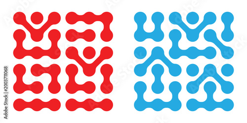 Photos Diagonal meta ball connected circles shape