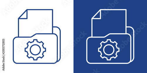 Record Blue And White Icon Style Collection