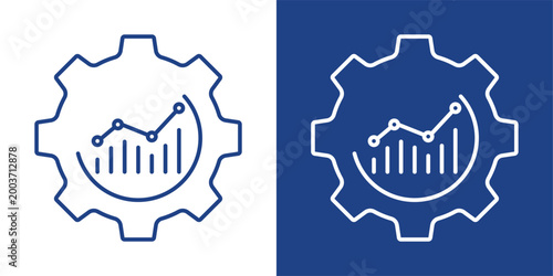 Progress Blue And White Icon Style Collection