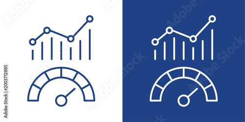 Performance Blue And White Icon Style Collection