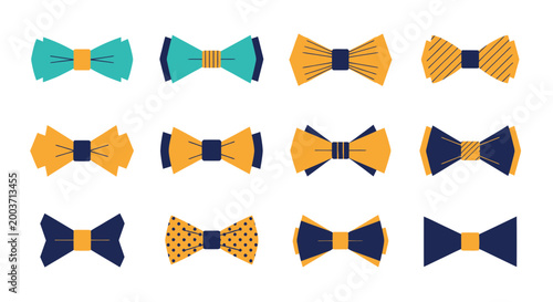 Collection of Bow Tie Accessories, Fashion Neckwear Patterns