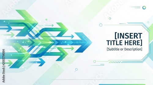 Abstract Arrows Moving Forward in Dynamic Business Presentation Banner