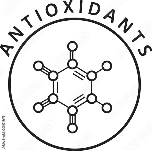 Antioxidants with molecular structure chemistry science