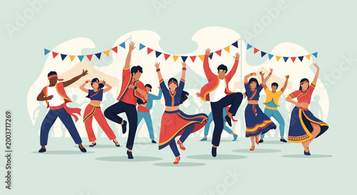 Dynamic Street Dancer in Energetic Urban Performance Captured in Vivid Vector Art