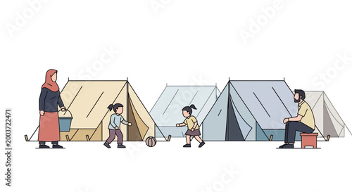 Refugee Camp Family Life