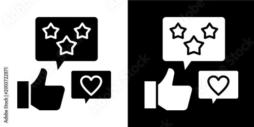 Referral Marketing Icon Set White Glyph Style Collection