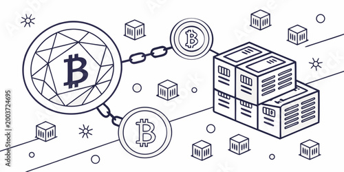Cryptocurrency mining and blockchain network infrastructure diagram with blockchain cryptocurrency technology infrastructure currency transaction computer computing connection processing