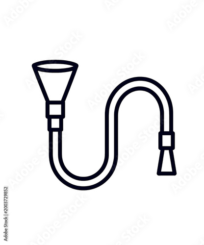 Feeding Tube Line Icon | Enteral Nutrition Medical Tube Healthcare Equipment