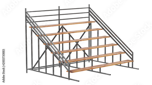Quadro em tela 3d rendering seating bleacher