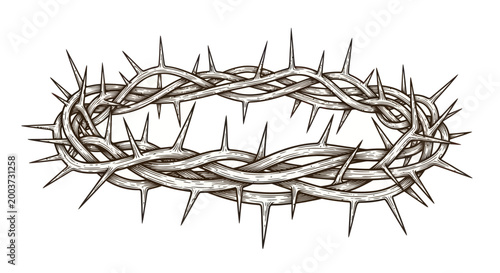 Quadro su tela Crown of Thorns - Religious Symbol of Suffering and Sacrifice