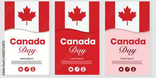 Canada Day Celebration Designs: A patriotic array of designs featuring the Canadian flag and festive elements, perfect for celebrating Canada Day.