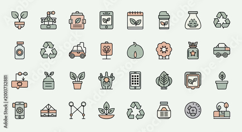 Eco friendly icons for sustainable concepts