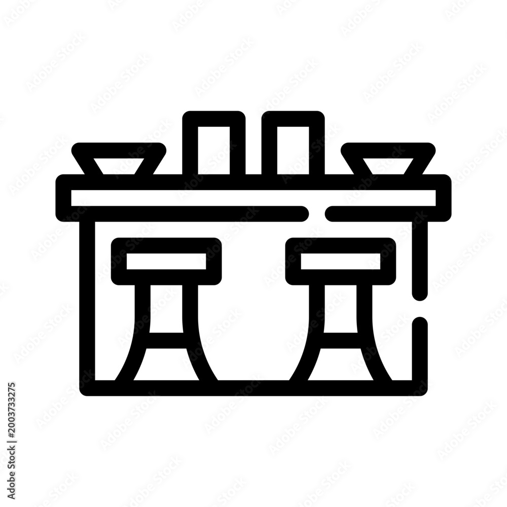 Fototapeta premium bar line icon