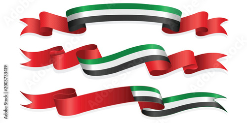 Festive Ribbons of National Pride: A captivating design featuring three elegant ribbons, each adorned with the vibrant colors and symbolic elements representing the nation's heritage and identity.