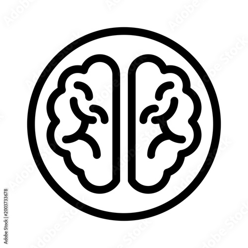 Quadro su tela cerebellum line icon