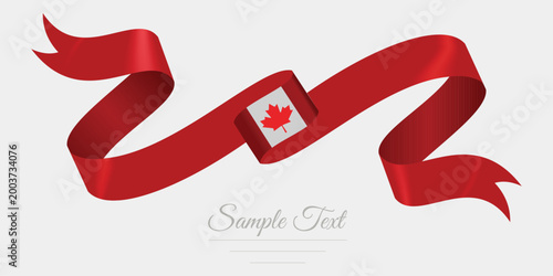 Canadian Flag Ribbon: A vibrant red ribbon, gracefully unfurling with the iconic Canadian maple leaf, offers a symbol of national pride.