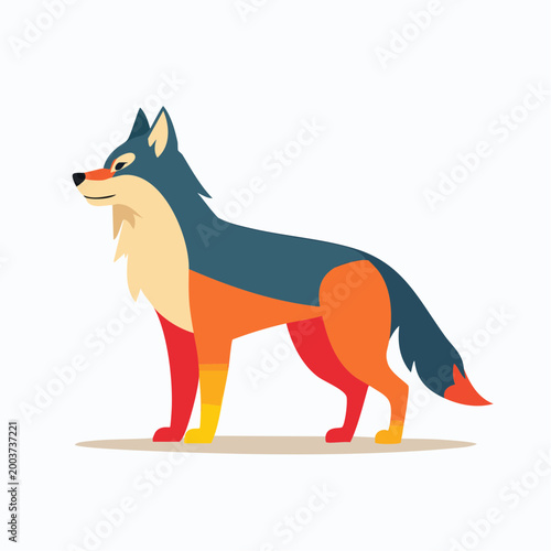Stylized Wolf Illustration