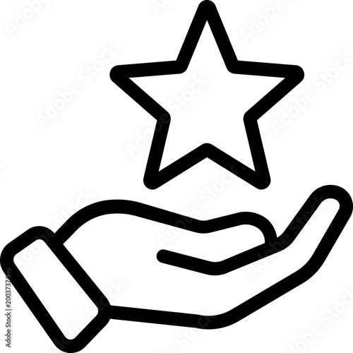 Black benefit icon - outline