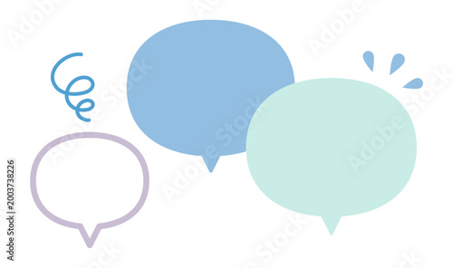 SNSトラブルやネガティブなコメントをイメージした吹き出し