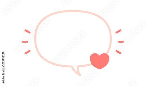 SNSでの嬉しいコメントや褒め言葉を表現した吹き出し