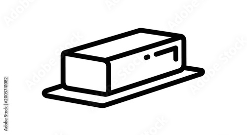 Iconic butter illustration isolated on white background for food concepts