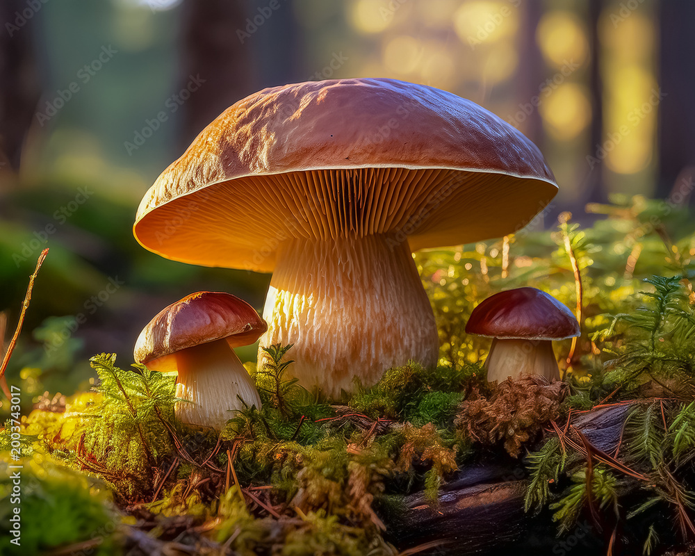 Fototapeta premium Pilze im Herbst im Wald