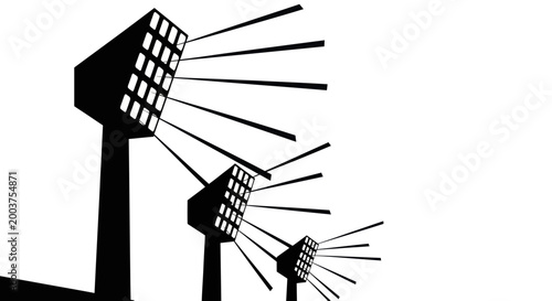 Spotlights, stadium lights, floodlights, stadium lighting, sport stadium, flood light, stadium, spotlights, lighting, bright, beam, light