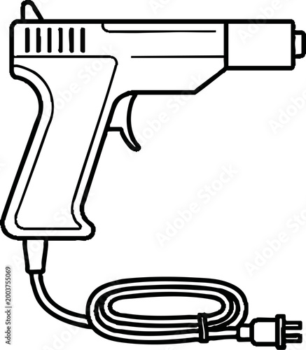 Pistol Grip Automotive Engine Timing Light Vector Icon