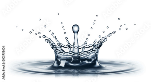 Water droplet splash on surface.