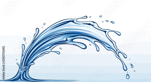 Splash of clear blue water.