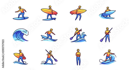 Photography Man surfing ocean waves sports action.