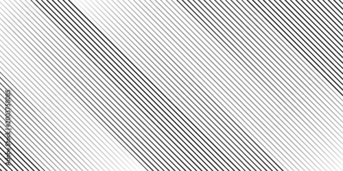 Slant line halftone gradation texture. Fading diagonal stripe gradient background. Black oblique pattern backdrop. Vanishing thin parallel line wallpaper for overlay