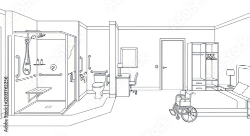 Accessible Bedroom and Bathroom Design for Elderly and Disabled People