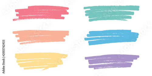 Set of brush paint stroke texture swatch Hand painted background Ink scribble dab clipart Paint smudge for tags and stamps design, beauty fashion poster