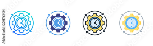 Photos Consistency Icon Set Multiple Style Collection