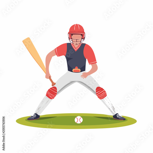 Baseball Player Ready to Swing