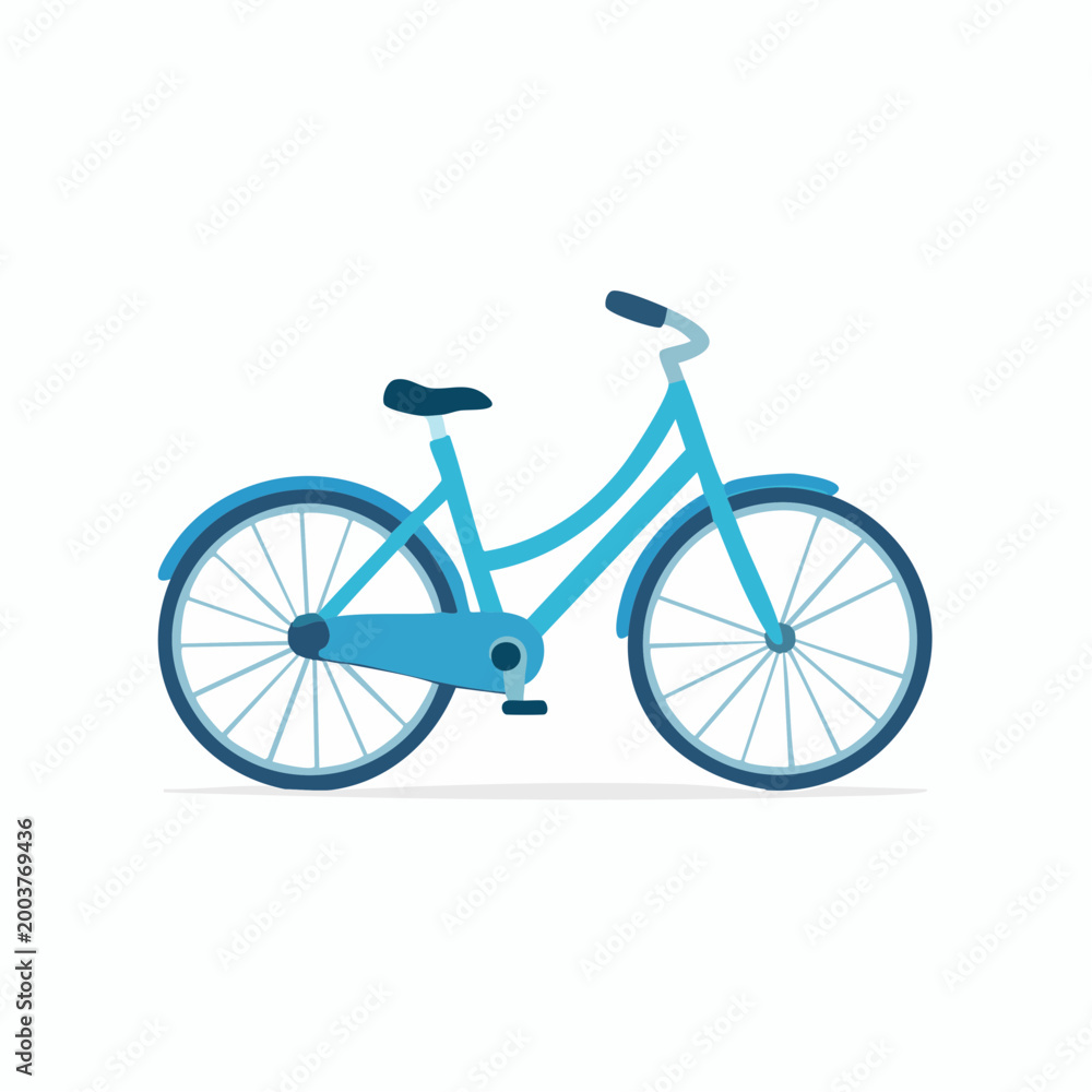 Fototapeta premium Blue Bicycle Illustration