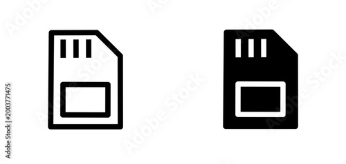 SD memory card icon set