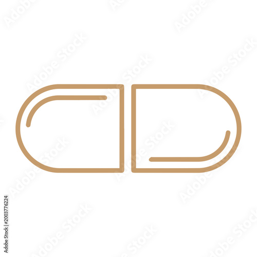 Pill capsule outline