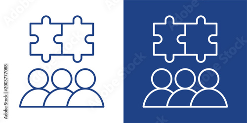 Belonging Blue And White Icon Style Collection