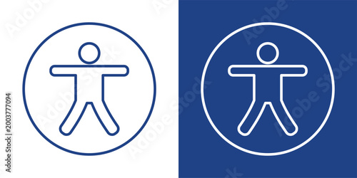 Accessibility Blue And White Icon Style Collection