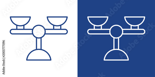 Fairness Blue And White Icon Style Collection