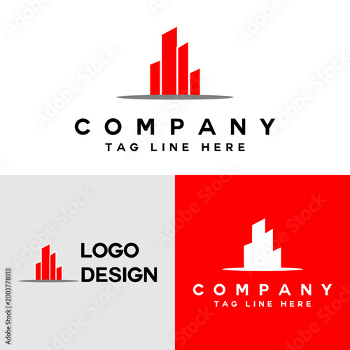 Minimalist Real Estate Logo with Building Icon