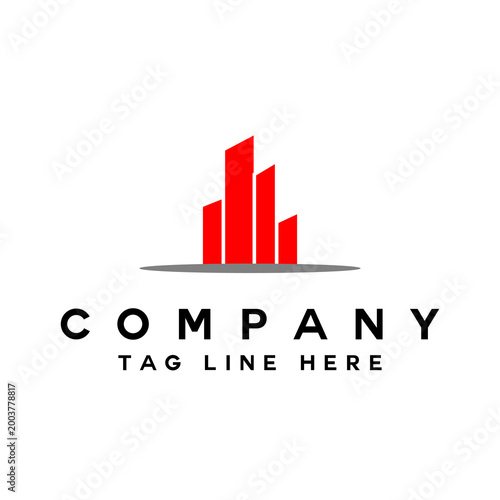 Minimalist Real Estate Logo with Building Icon