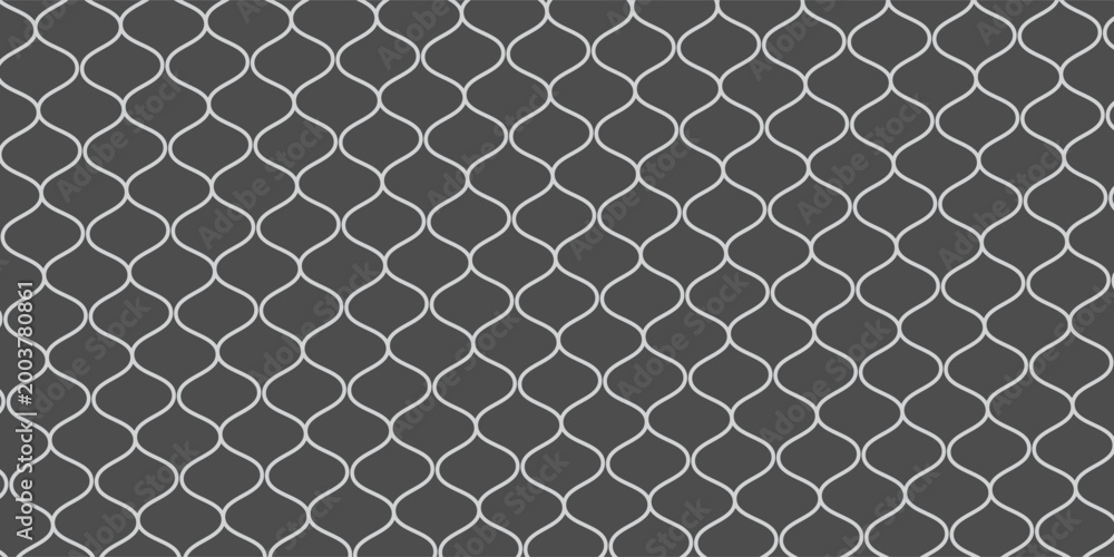 Fototapeta premium Net pattern. Rope net vector silhouette. Soccer, football, volleyball, tennis and tennis net pattern. Fisherman hunting net rope texture or pattern. eps 10