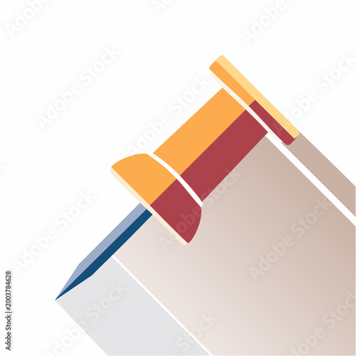 Flat Design Pushpin Icon
